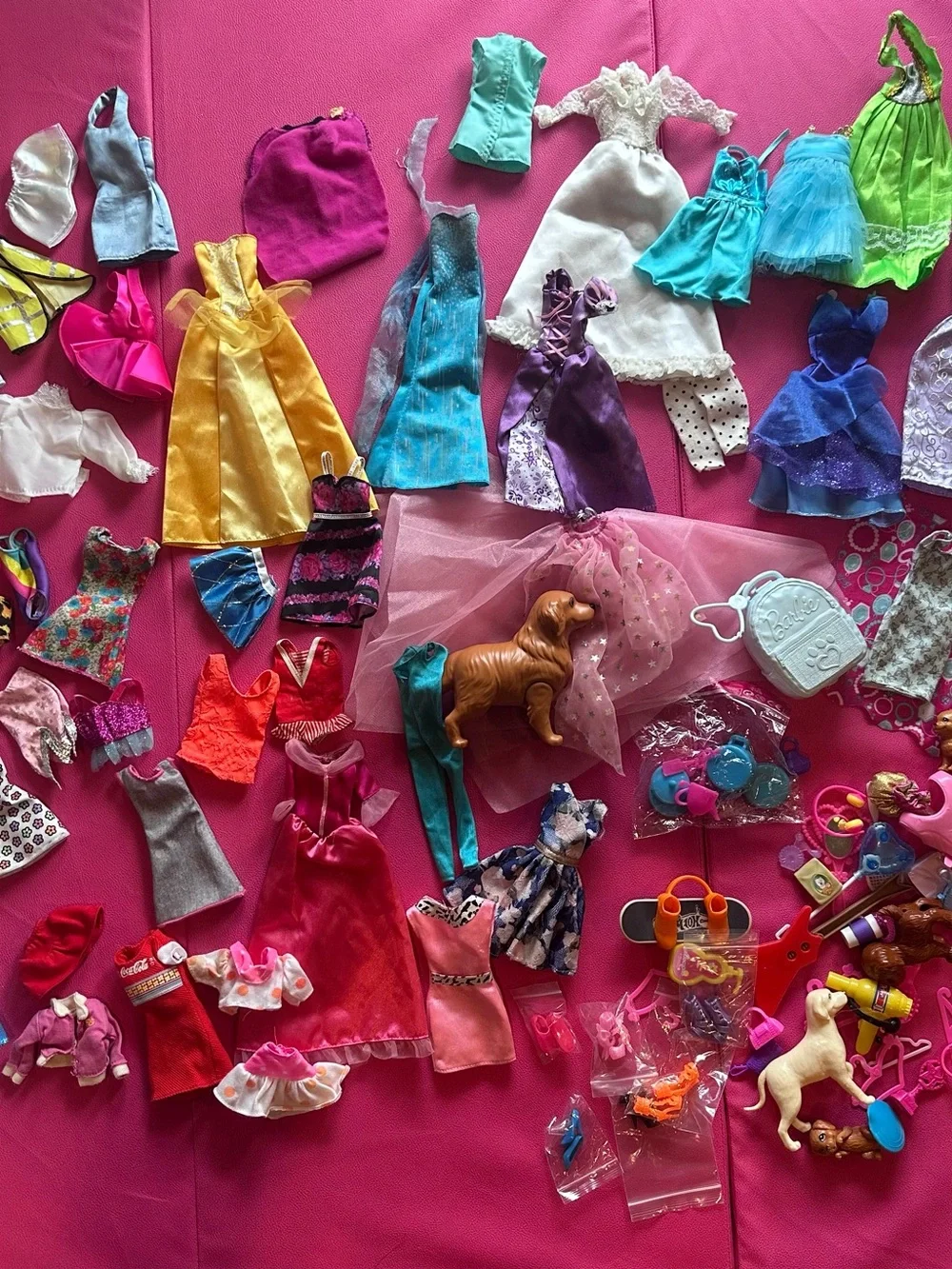 Large Lot of Mixed Barbie Doll Clothing & Accessories.